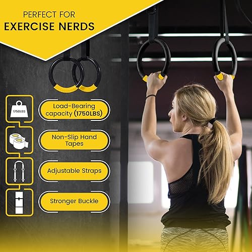 Miniatura 4 de Anillos de entrenamiento con correas ajustables  15 pies de largo pueden soportar hasta 661 libras  661.4 lbs  Ideal para entrenamiento  Agarre de