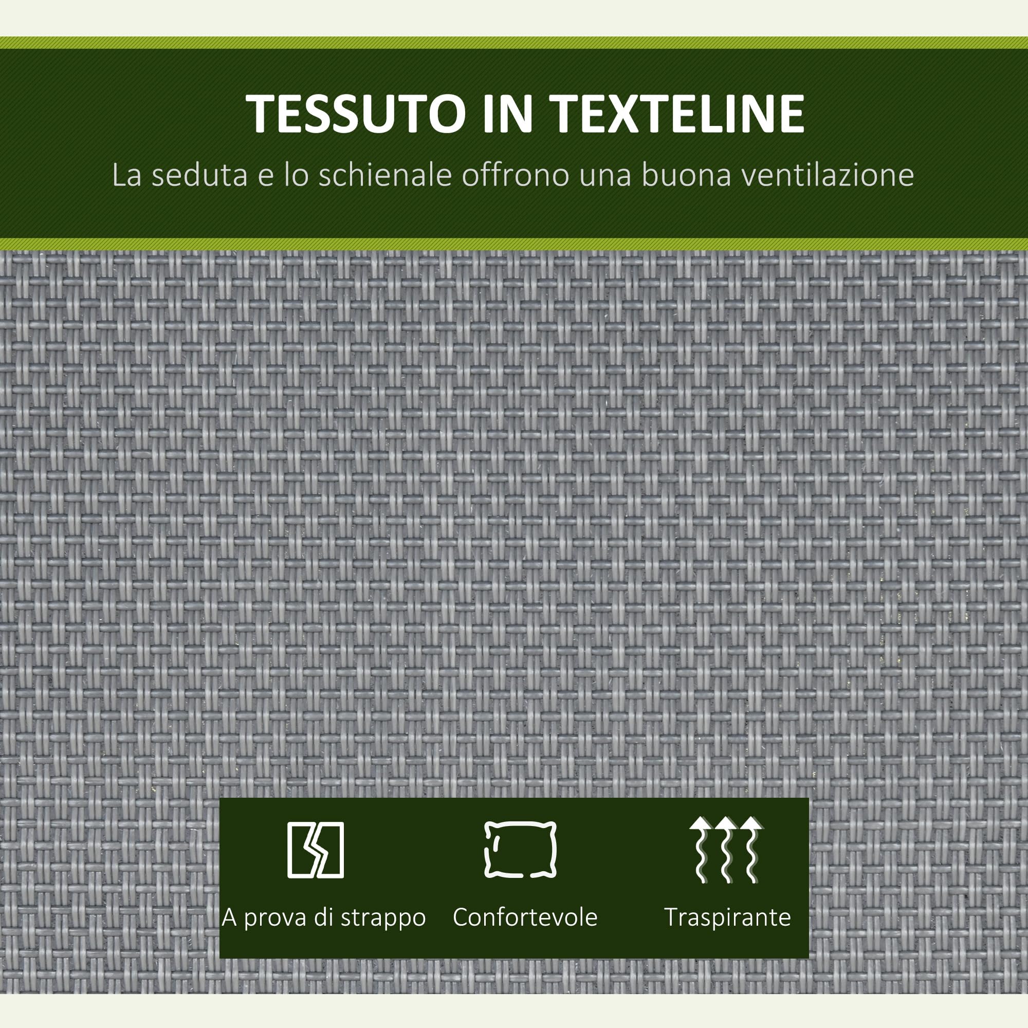 Outsunny Dondolo da Giardino 3 Posti con Tettuccio Parasole Regolabile, Dondolo da Esterno con Seduta Traspirante a Rete e Piedini Antiscivolo in Poliestere e Metallo, 200x133x176 cm, Grigio Scuro