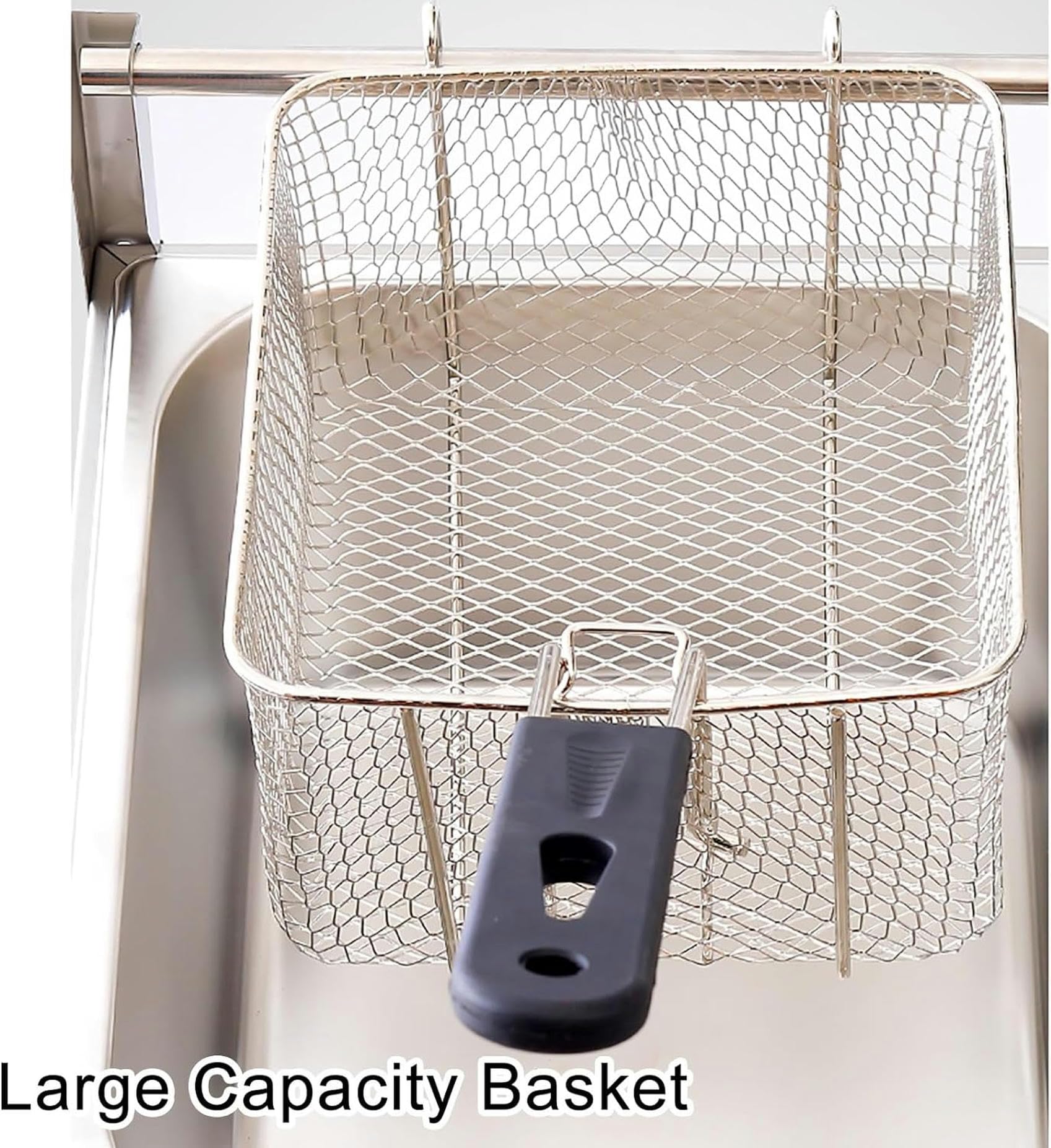 Friggitrice a gas professionale, friggitrice a gas professionale, friggitrice a doppia pentola a bassa pressione da banco in acciaio inossidabile da 10 l, con cestelli e coperchi per friggere, fr
