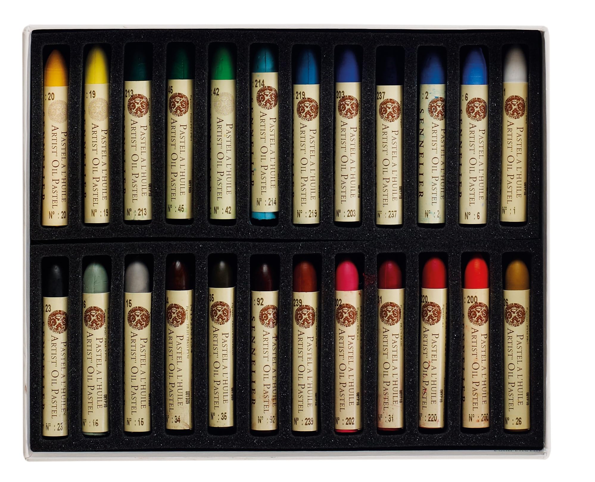 Sennelier Pastels à Huile 24 Couleurs - Qualité Artistique (France Import) Made in France
