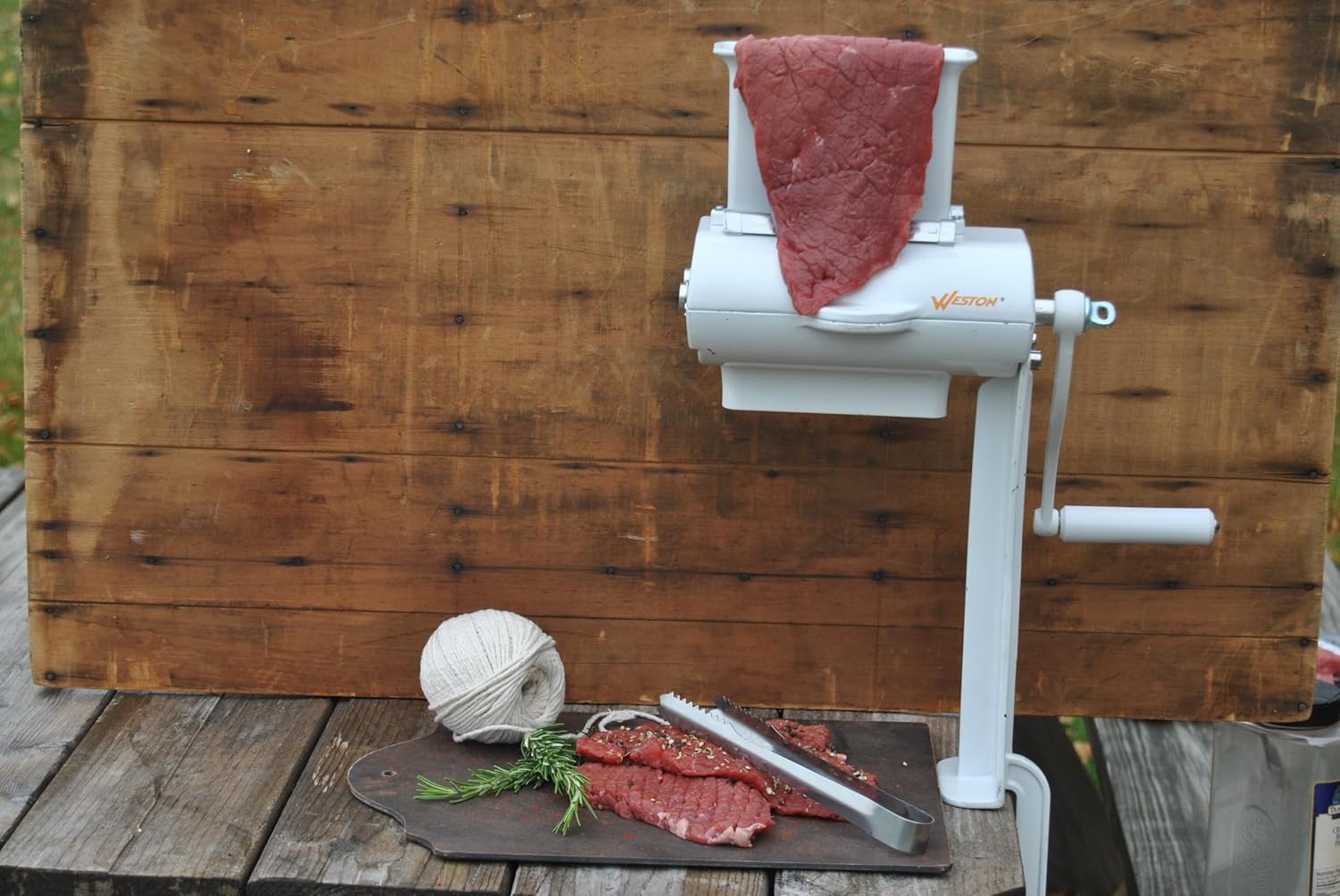 Weston Manual Cuber/Tenderizer , Coated Cast Aluminum Construction, Includes Tongs,White