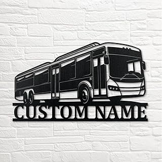 Custom Airport Bus Metal Sign,Personalized Airport Bus Metal Wall Art,Airport Bus Home Decor,Bus Station Stop Wall Decor,Public Transportation Metal Sign,Airport Bus Driver Name Sign