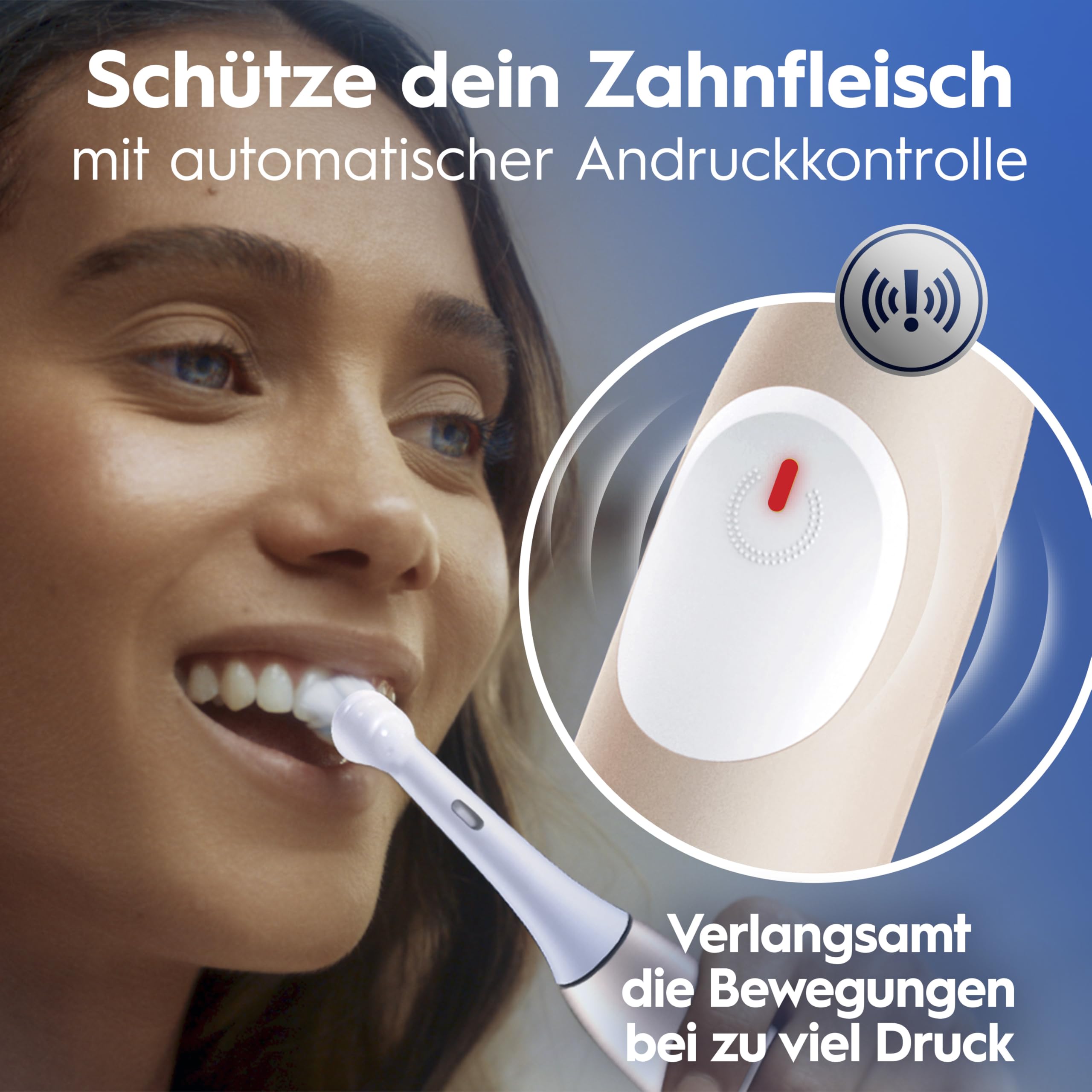 Oral-B iO Series 2 Elektrische Zahnbürste Rosa PLUS Original Oral-B iO Sanfte Reinigung Aufsteckbürste Weiß 3x