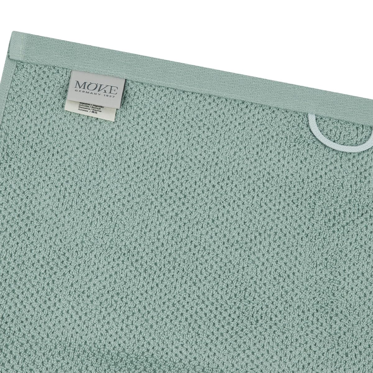 Möve Bliss 4er Set Handtücher 50x100 cm – Extra weiche Baumwolle mit Perlstruktur und Massageeffekt – Breiter Saum & Kordelaufhänger – Hautfreundlich, Strapazierfähig & Pflegeleicht (Reed Green)