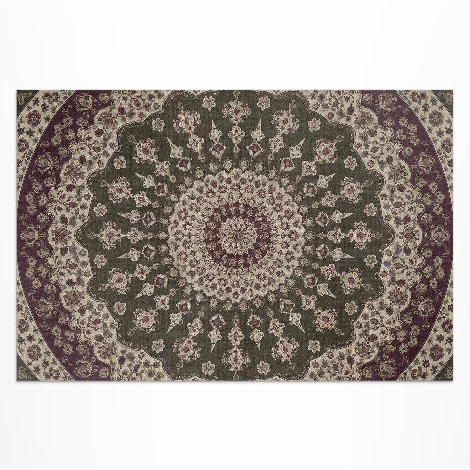 Tapis vinyle extérieur 150x225 cm rectangle imperméable terrasse balcon jardin