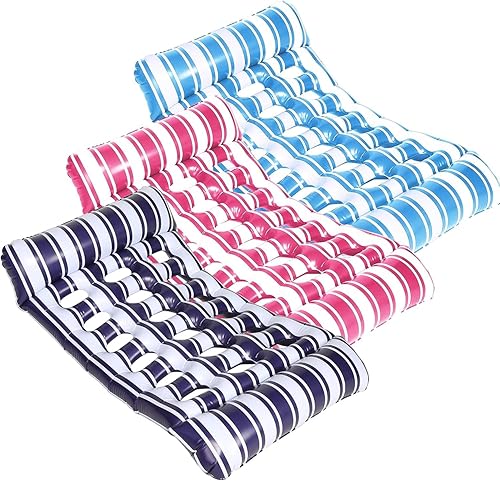 5 Pack XL Pool Floats Adult Size, 4-in-1 (Hammock, Saddle, Lounge Chair, Drifter) Multi-Purpose Water Pool Float, Non-Stick PVC Material disponible en Yaxa Venezuela