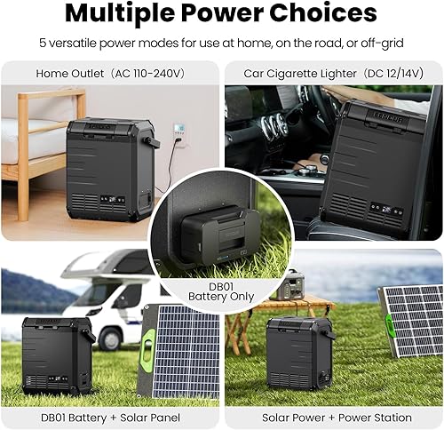 Miniatura 4 de EENOUR Refrigerador de coche D10 de 12 voltios, congelador portátil de 10.6 cuartos de galón10 L, enfriador eléctrico de compresor, -4  50 , 1224 V