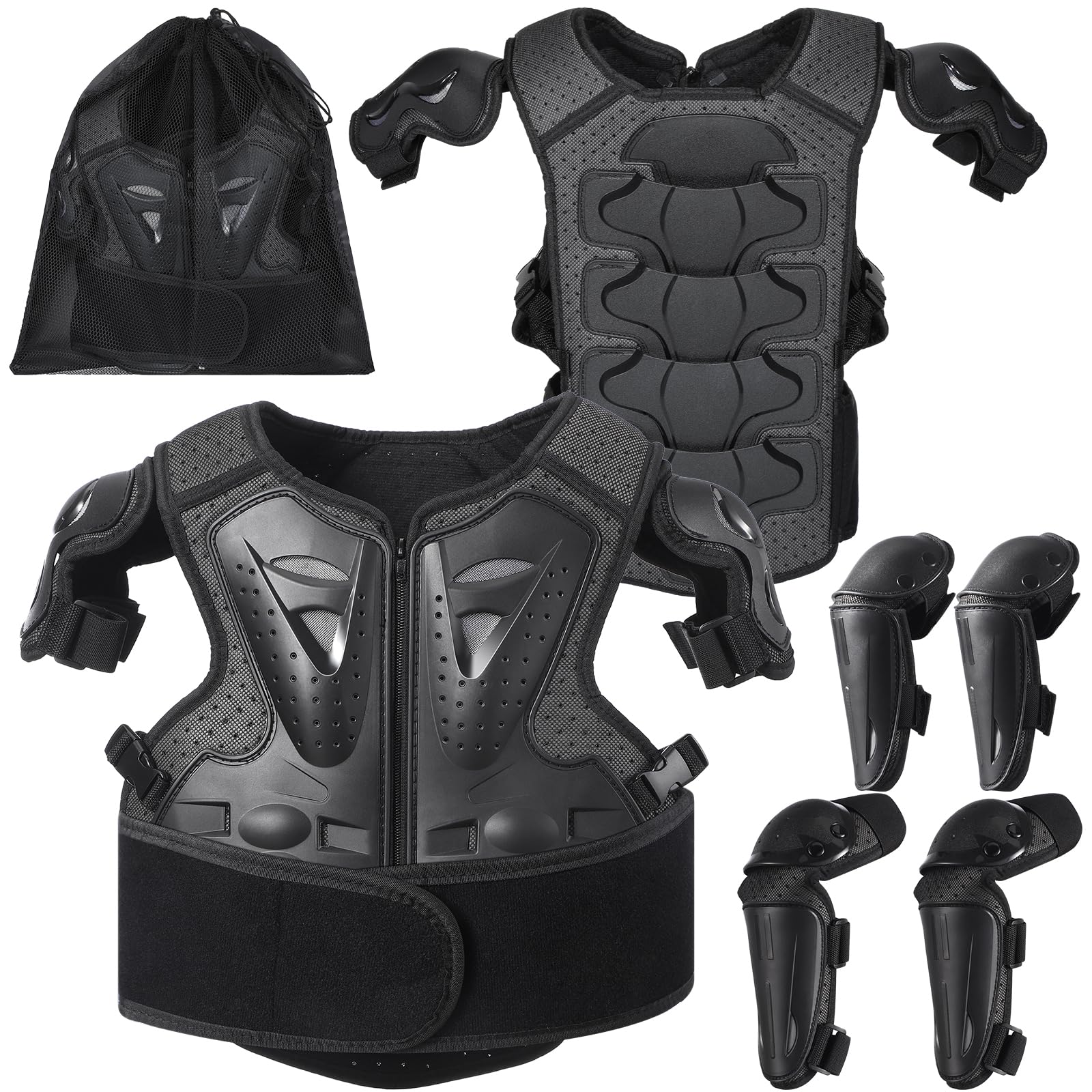 yeesport Brustpanzer Kinder Protektoren Set, MTB Rückenprotektor Kinder