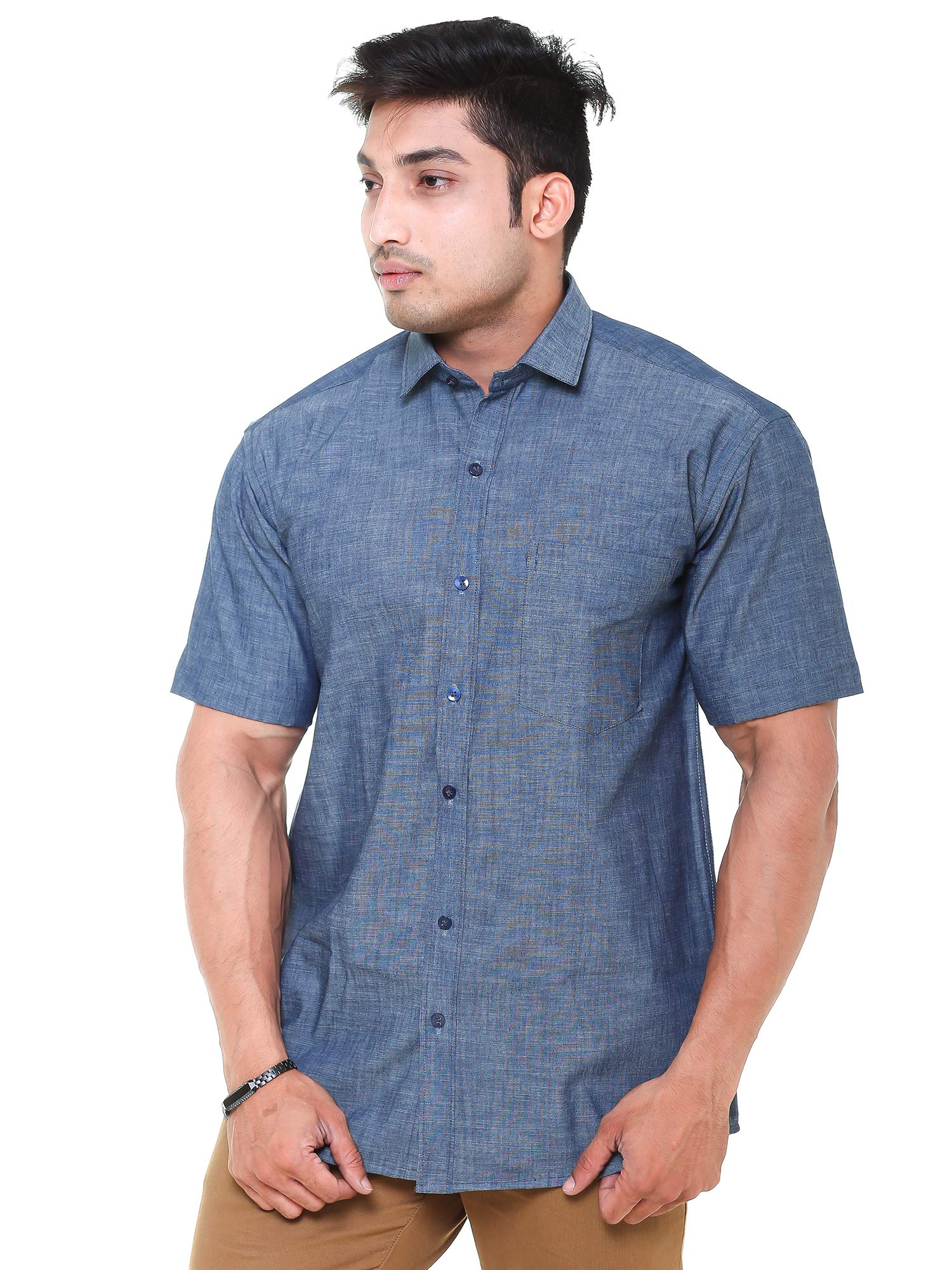 Short Sleeve Mens Xxl Tall Dress Shirts Black Short Sleeve Stretch