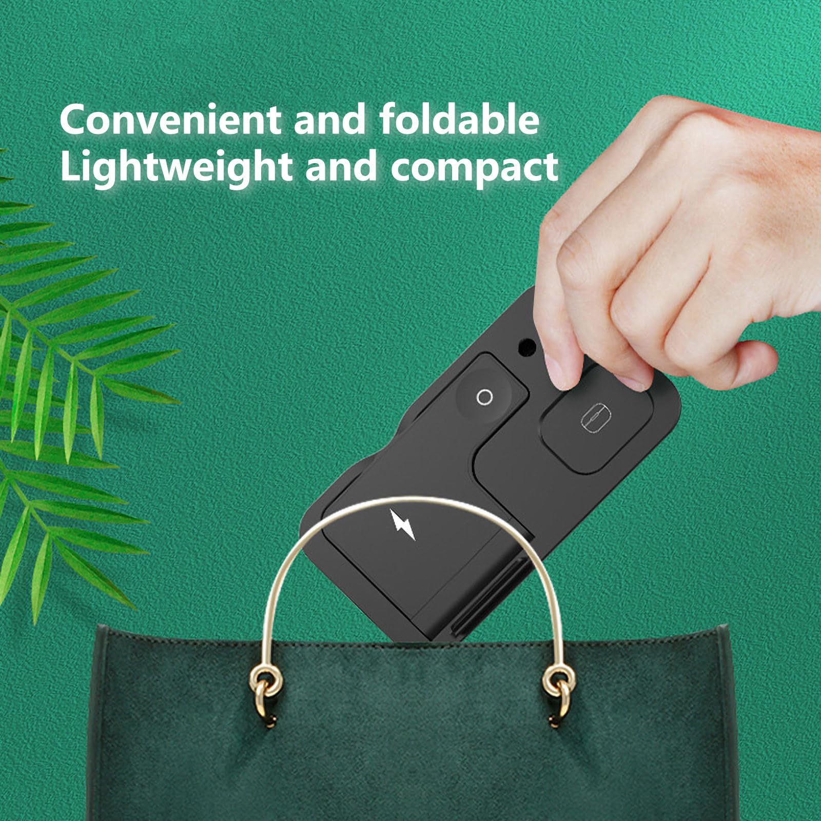 Cargador Inalámbrico 3 en 1 con Adaptador y Estuche de Viaje, Estación de Carga Inalámbrica Rápida, Carga Inalámbrica Más Rápida de 15W, Protección Inteligente Múltiple, Cargador Inalámbrico Plegable/