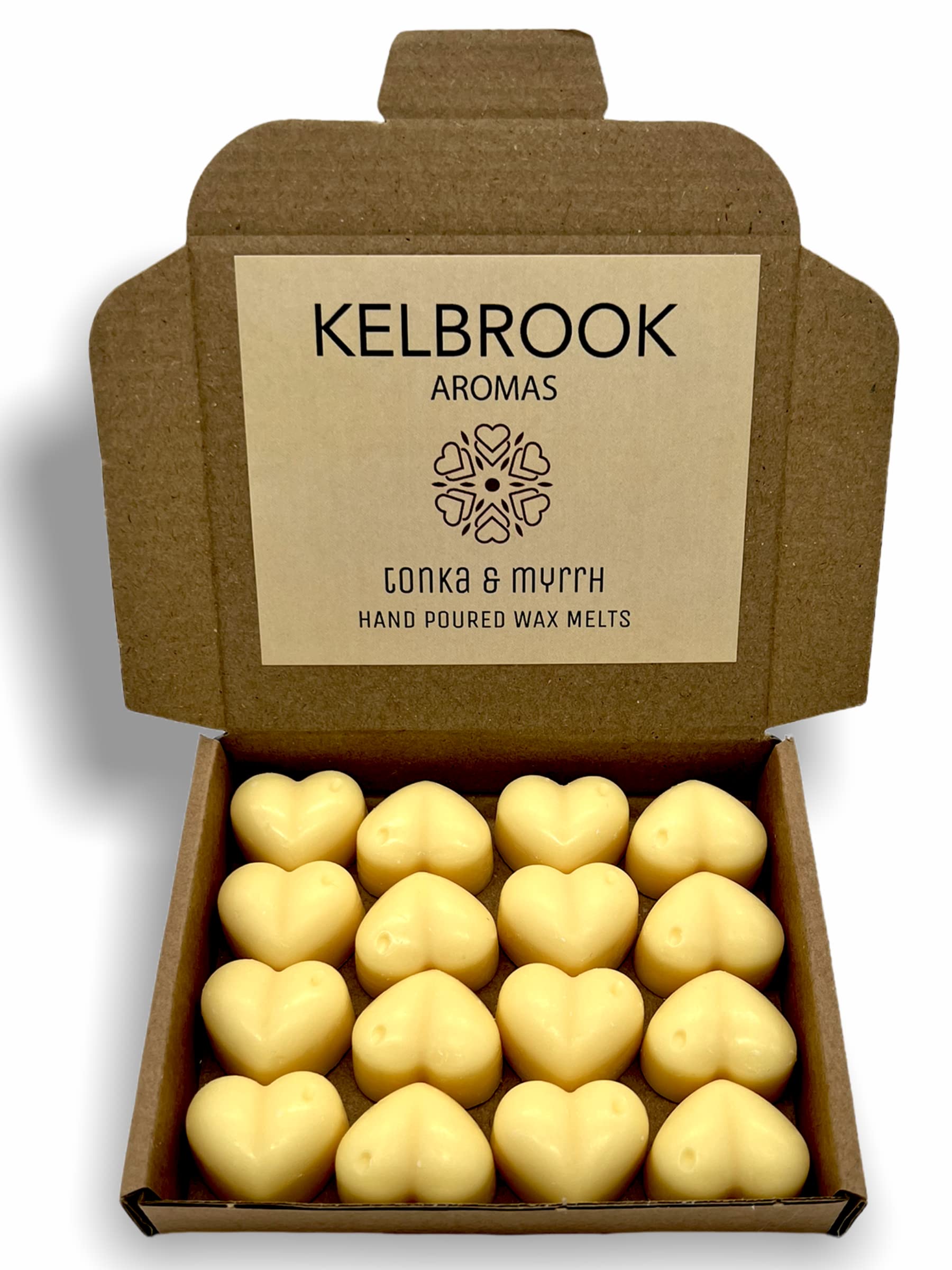 Kelbrook Aromas Tonka And Myrrh Wax Melts - | 16 Pack | Strong Scented | Made In The Uk | Plastic Free | Vegan