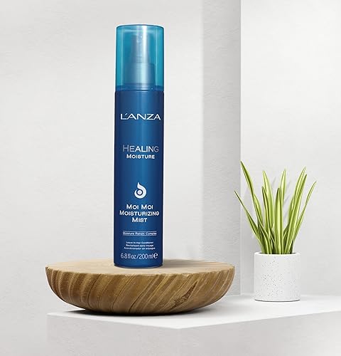 Miniatura 7 de L'ANZA Ultimate Hydration - Kit de cuidado del cabello, champú y acondicionador hidratante con niebla hidratante Moi Moi para retención de humedad,