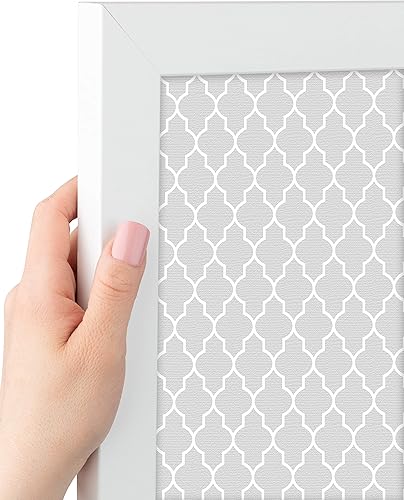 Miniatura 3 de PinPix Tablero de anuncios de corcho personalizado de 30 x 20 pulgadas, tablero de póster de color gris claro con un tablero de fotos estilo lienzo,