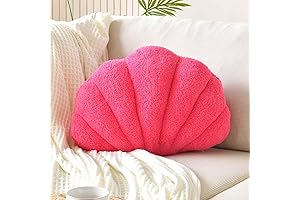 Shell Pillows Decorative Throw Pillows, Charming 3D Seashell Plush Pillow Coveted by All