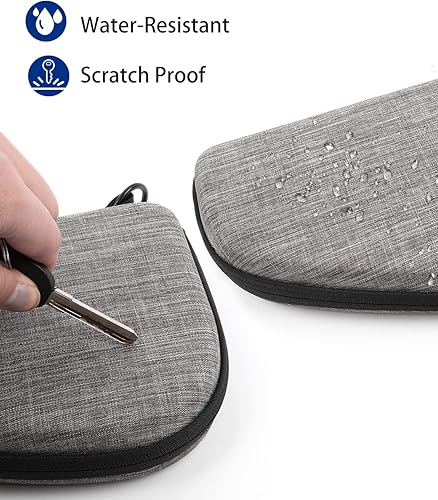 Miniatura 4 de lilcreek Estuche para pistola con alfombra, estuche de pistola con relleno, funda de almacenamiento con cremallera bloqueable para pistola que se