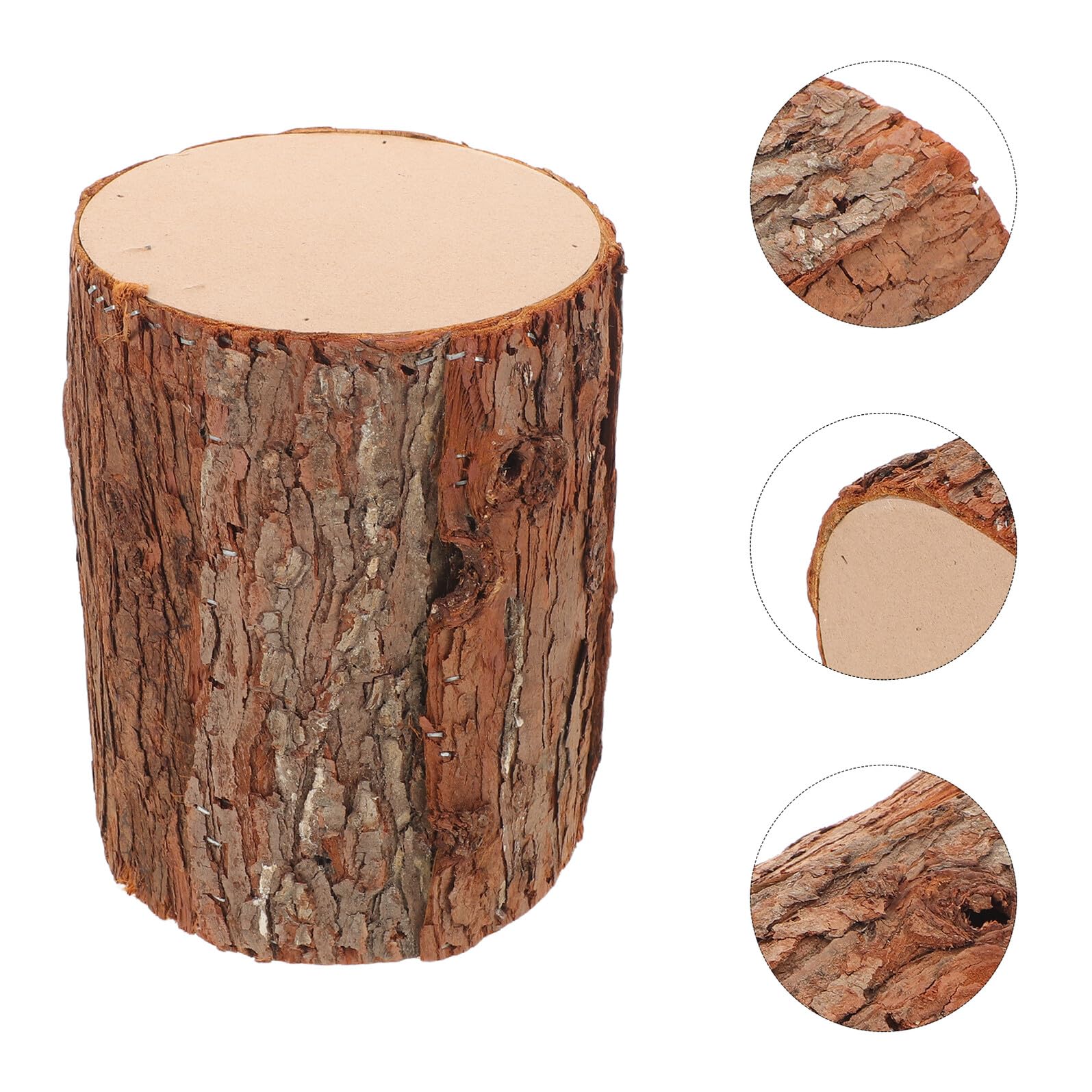 Abaodam Supporto per Ceppo d'Albero in Legno Naturale, Porta Tealight Rustico per Centrotavola Natalizi e Decorazioni per Feste Invernali