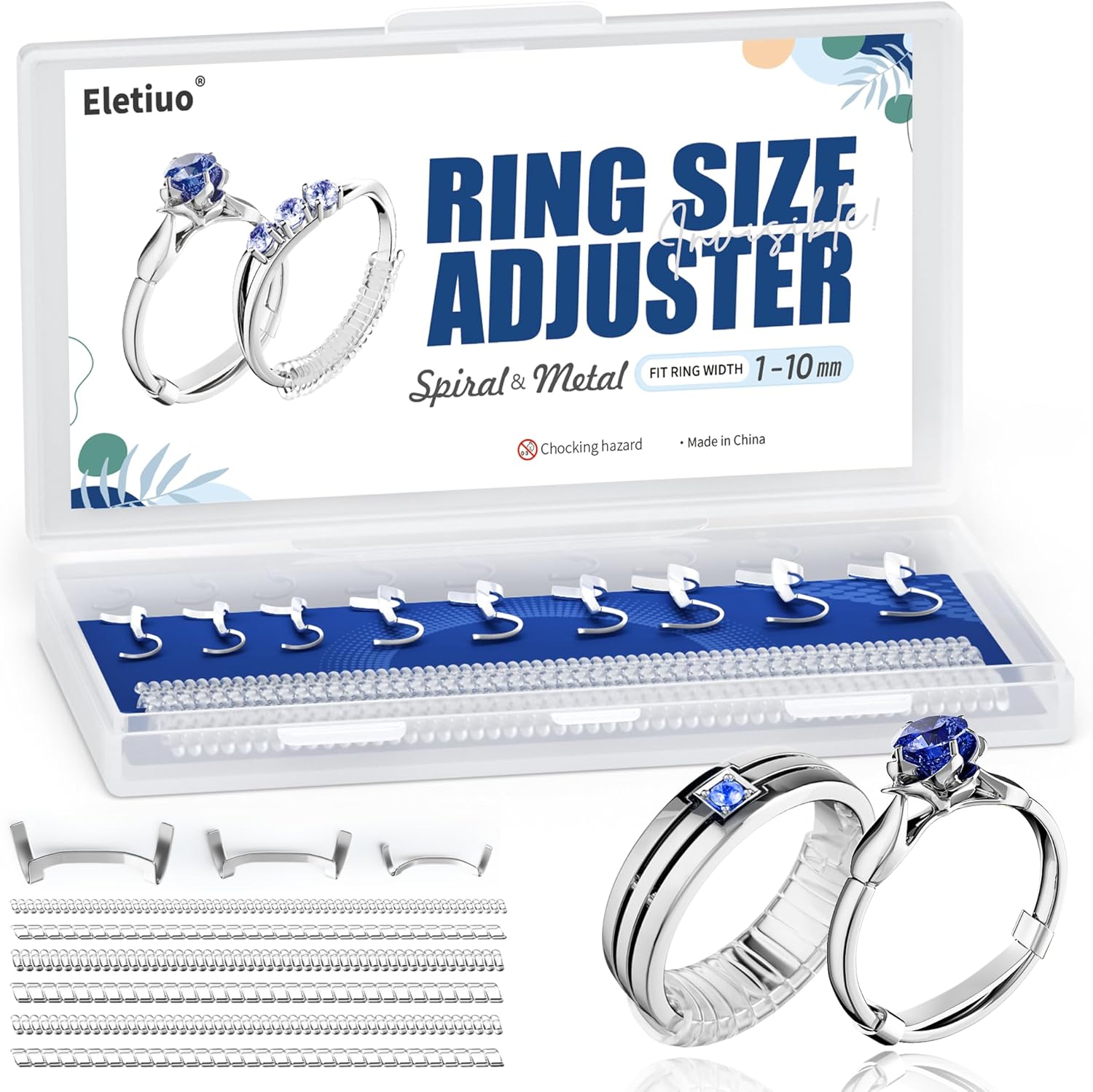 Amazon.com: 15-Pack Silver Ring Size Adjuster & Reducer,Invisible Sizer ...