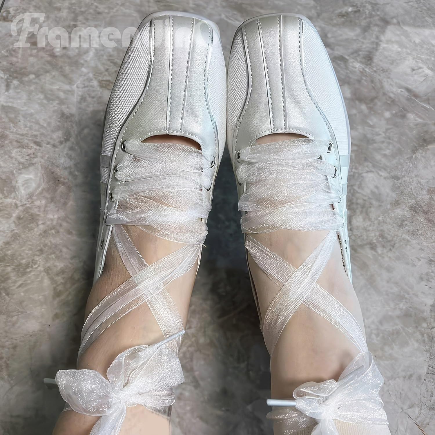Framendino, 10 Pack Shoe Laces Fashion Ribbon Shoelaces Soft Silk Satin Shoestrings Snow Yarn Shoelace for Lady Sneaker