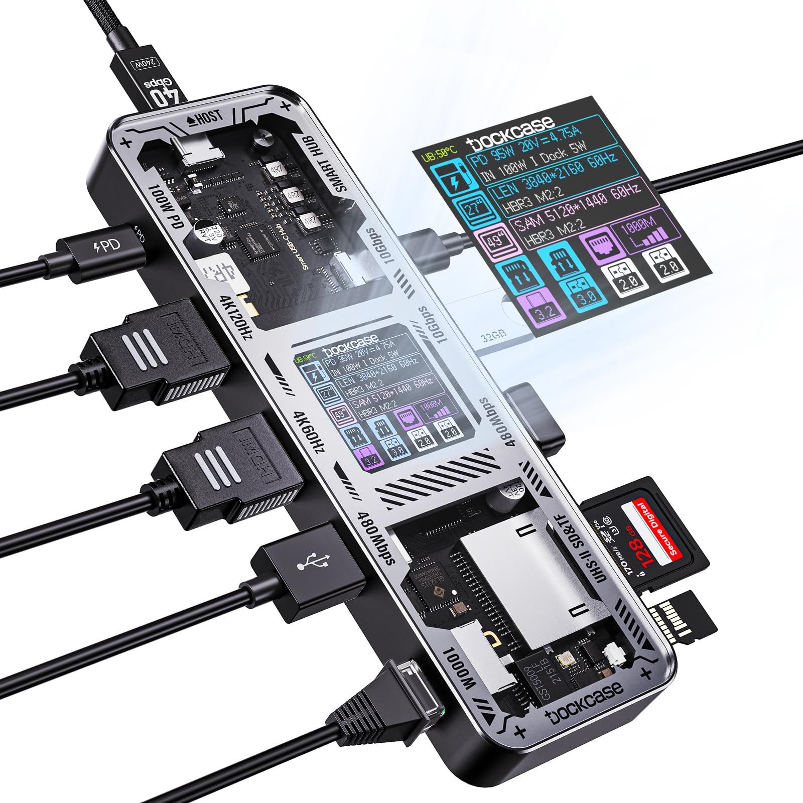 10 in 1 USB Cドッキングステーション USB Cハブ 二つHDMI Amazon.co.jp: USB C ハブ ドッキングステーション 10-in1 多