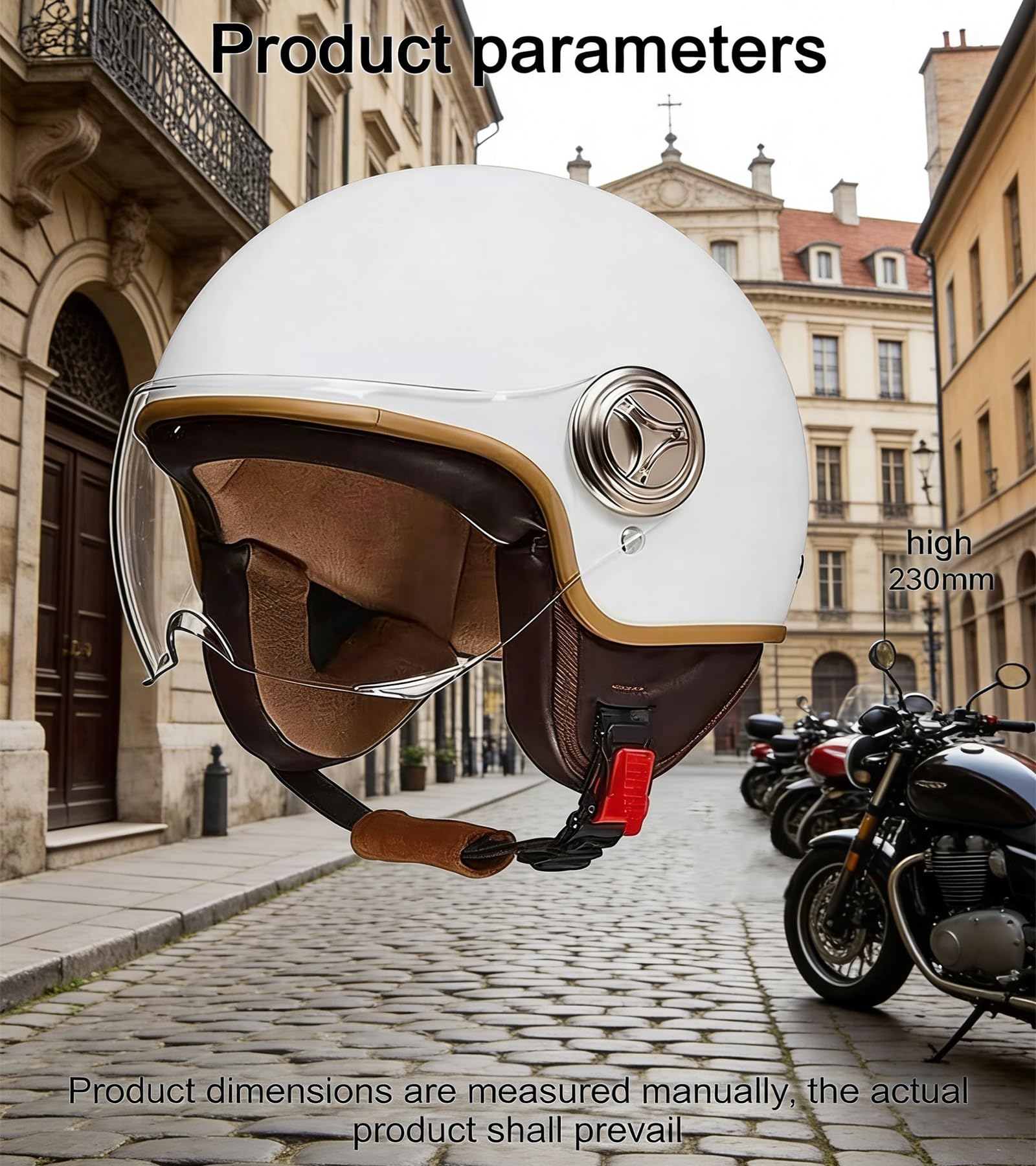 Casco 3/4 Aperto Moto E Scooter Per Bambini – Visiera Solare HD Anti-UV, Per Ragazze E Ragazzi (mopedi Leggeri), Taglia 54-61cm, Adatto Per 5-12 Anni.(7)