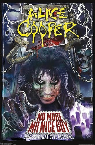Trends International Alice Cooper - PĂłster de pared No More Mr. Nice Guy, 14.725 x 22.375 pulgadas, versiĂłn premium sin marco Trends International Alice Cooper - PĂłster de pared No More Mr. Nice Guy, 14.725 x 22.375 pulgadas, versiĂłn premium sin marco