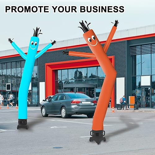 Miniatura 5 de MOUNTO Títere inflable de 10 pies para bailarín que agita el hombre para la tienda (naranja)