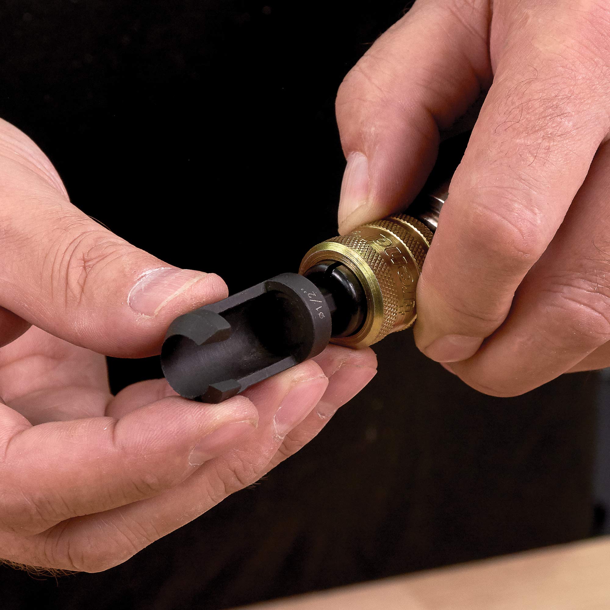 Trend Snappy Cortador de Tapones de Tubo de 10mm para Tapones de Madera Perfectos, Compatible con Sistema de Taladro de Liberación Rápida, SNAP/PC/10T