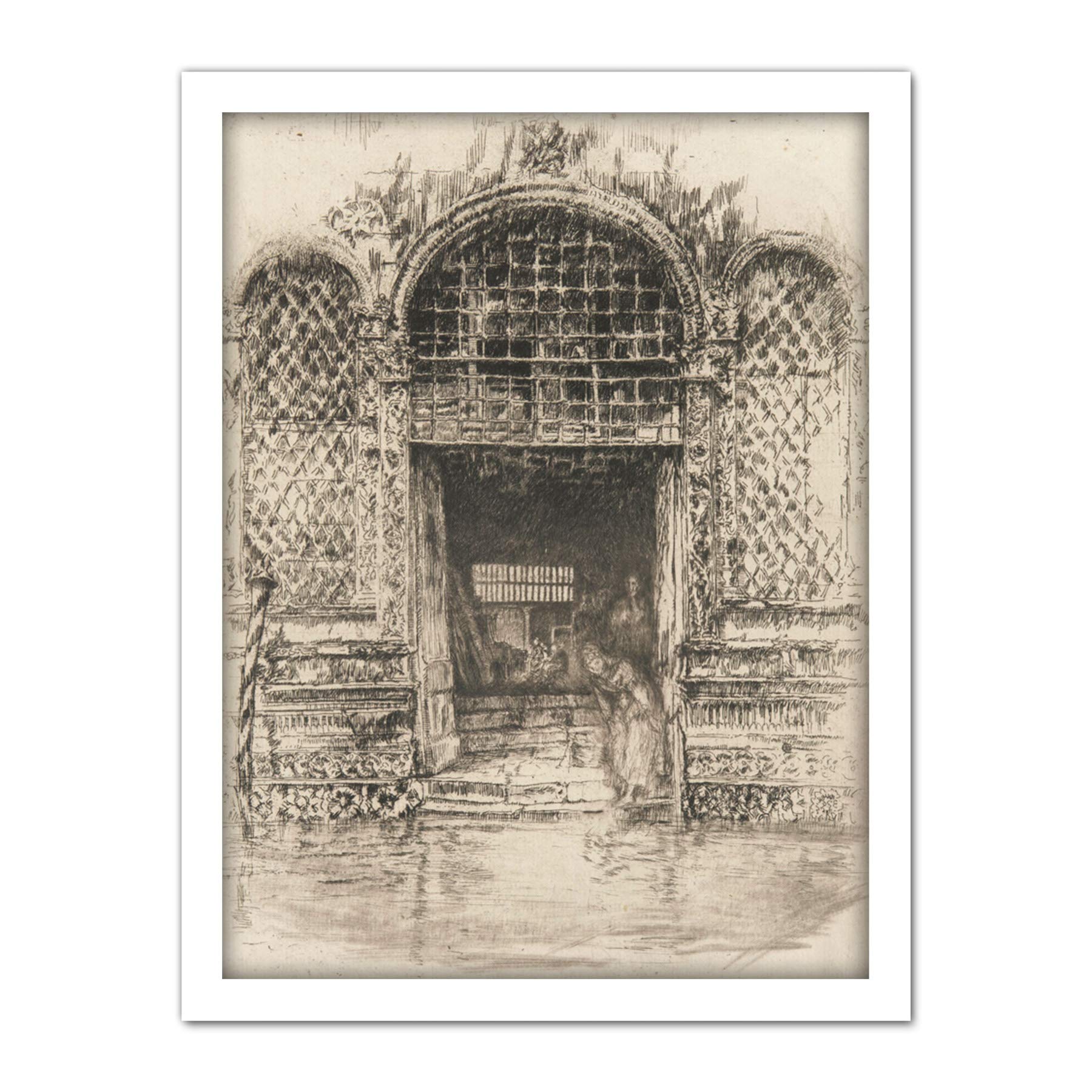 James Mcneill Whistler The Doorway Large Framed Art Print Poster Wall Decor 18x24
