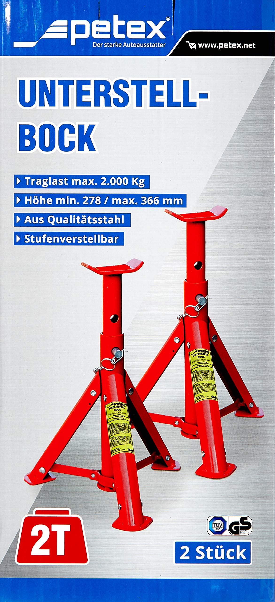 Petex 44753012 Colonnetta Cavalletto auto Cavalletto Cavalletti sollevamento auto