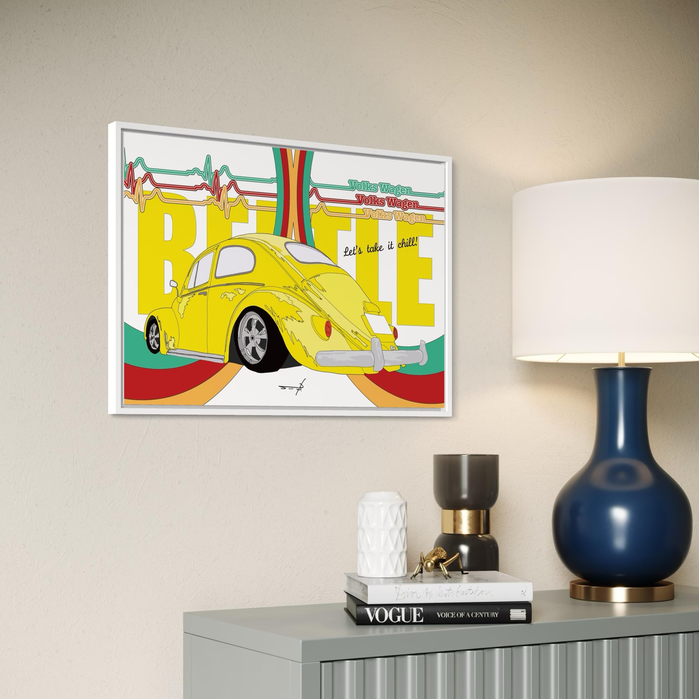 Amazon.co.jp: ポスター ビンテージカーポップアート A2額入り