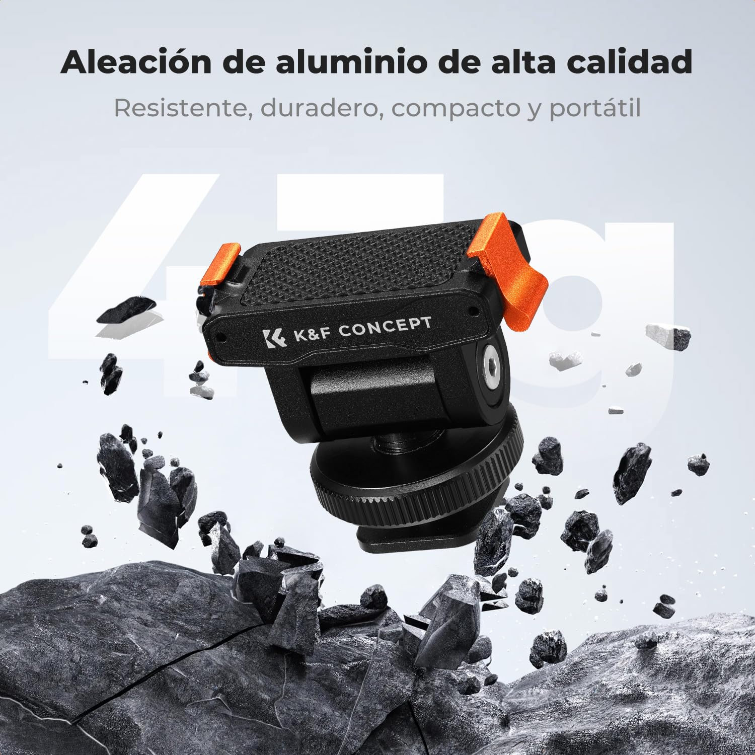 K&F CONCEPT Soporte de Zapata Fría Compatible con dji Osmo Pocket 3/Nano/Osmo Action 6, Adaptador Magnético Rápido para Cámara de Acción, Conector Zapata Caliente 1/4"