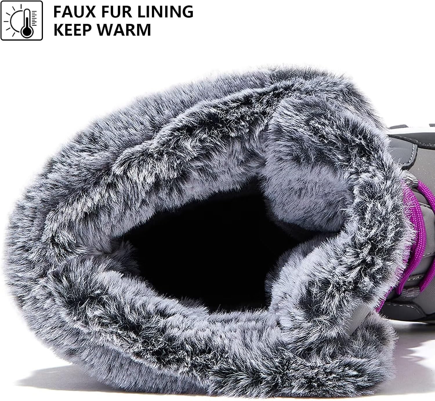 HOBIBEAR Women's Winter Snow Boots | Mid-Calf | Faux Fur | Water Resistant