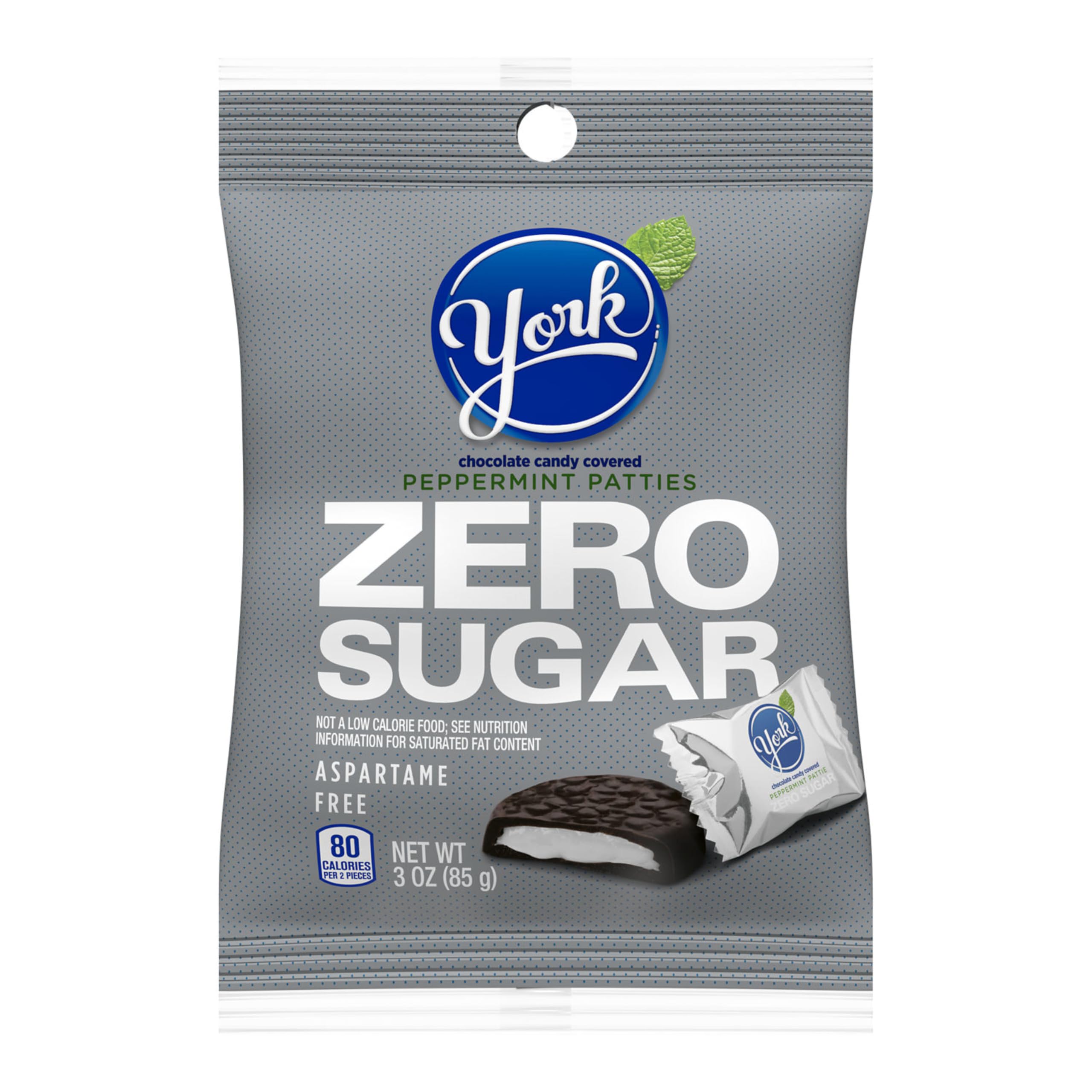 York Sugar Free Peppermint Patties Dark Chocolate Covered Mint Candy, 3 Ounce (Pack of 12)