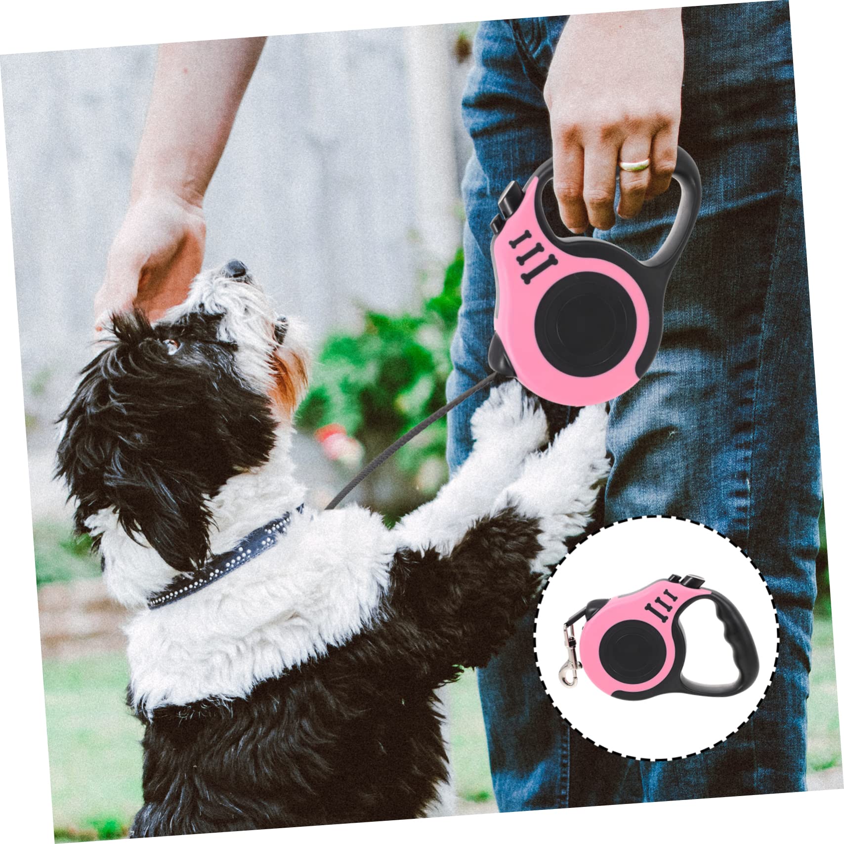 HANABASS Retractable Pet Leash Portable Dog Walking Accessory with Auto Stretch Retract Function Durable Material for Dogs for Outdoor Activities