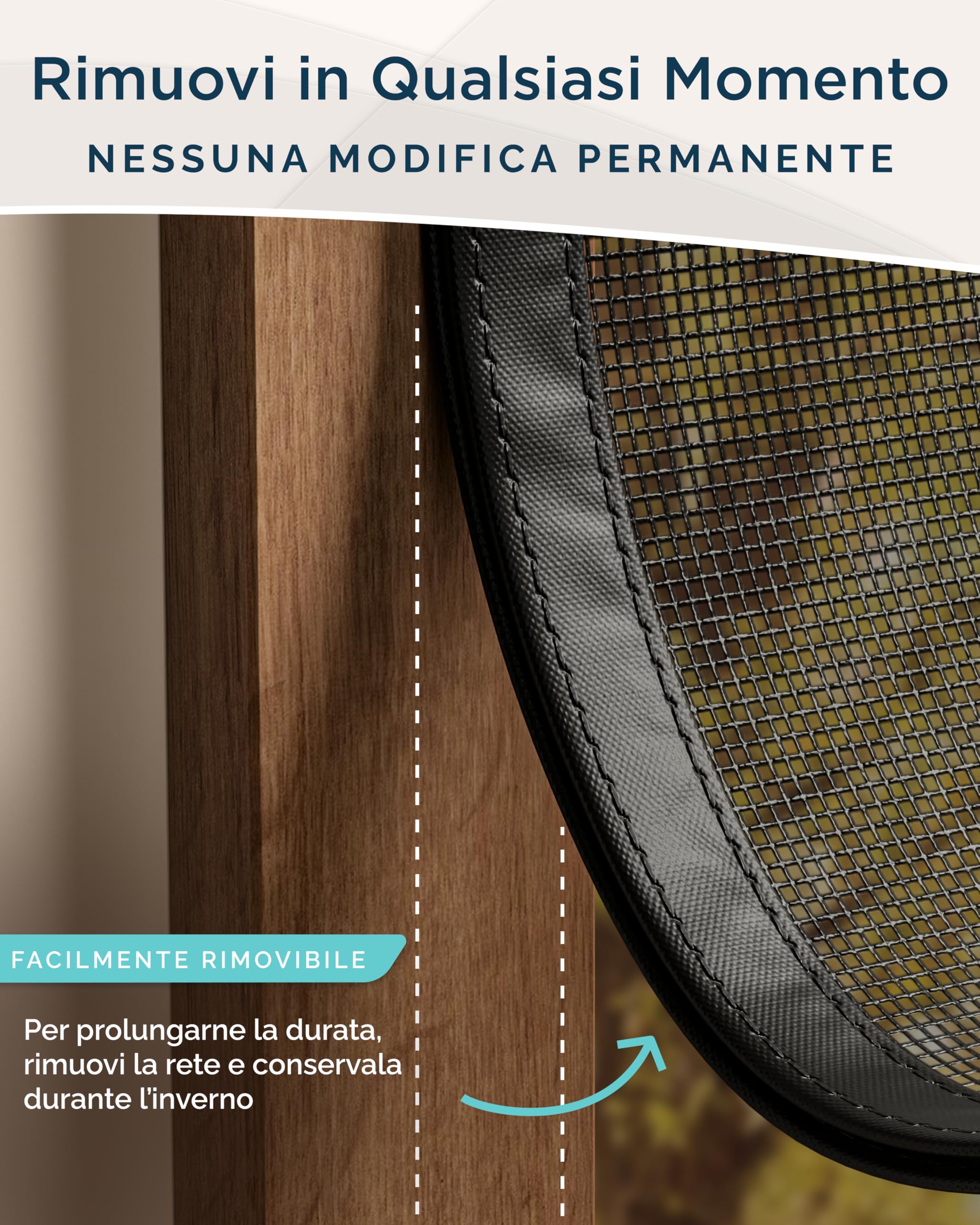 ARCOL Zanzariera Magnetica 120x240 cm Premium in Fibra di Vetro - Stop Zanzare in 3 Min., Rete Ultra-Fine Anti-Insetti, Chiusura Automatica con Magneti & Pesi, Nastro a Strappo Extra-Largo (Nero)