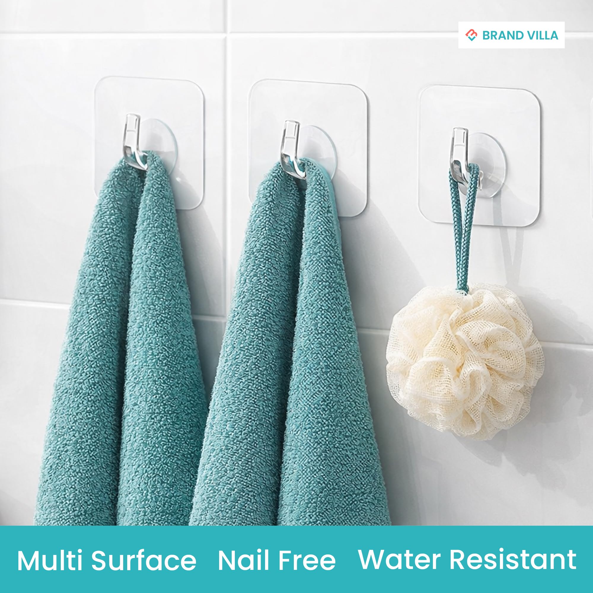 Transparent Wall Hooks - No Drill, Damage-Free -7