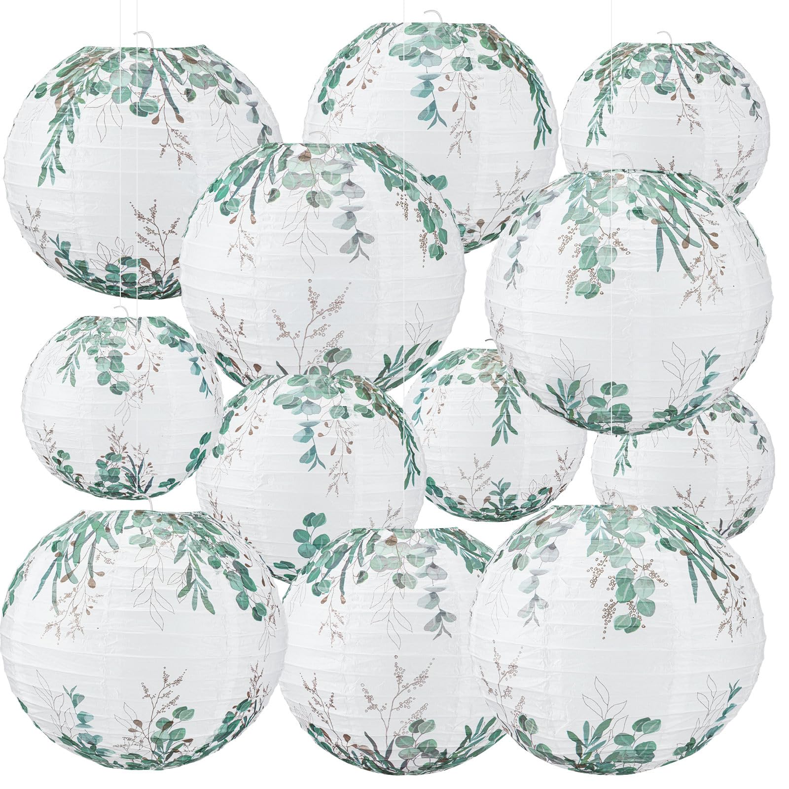 Retisee 12 Pcs Polka Dots Round Paper Lanterns Decor Classroom Hanging Paper Lanterns Home Decor for Wedding Classroom Bedroom Nursery Birthday Baby Shower Party Supplies