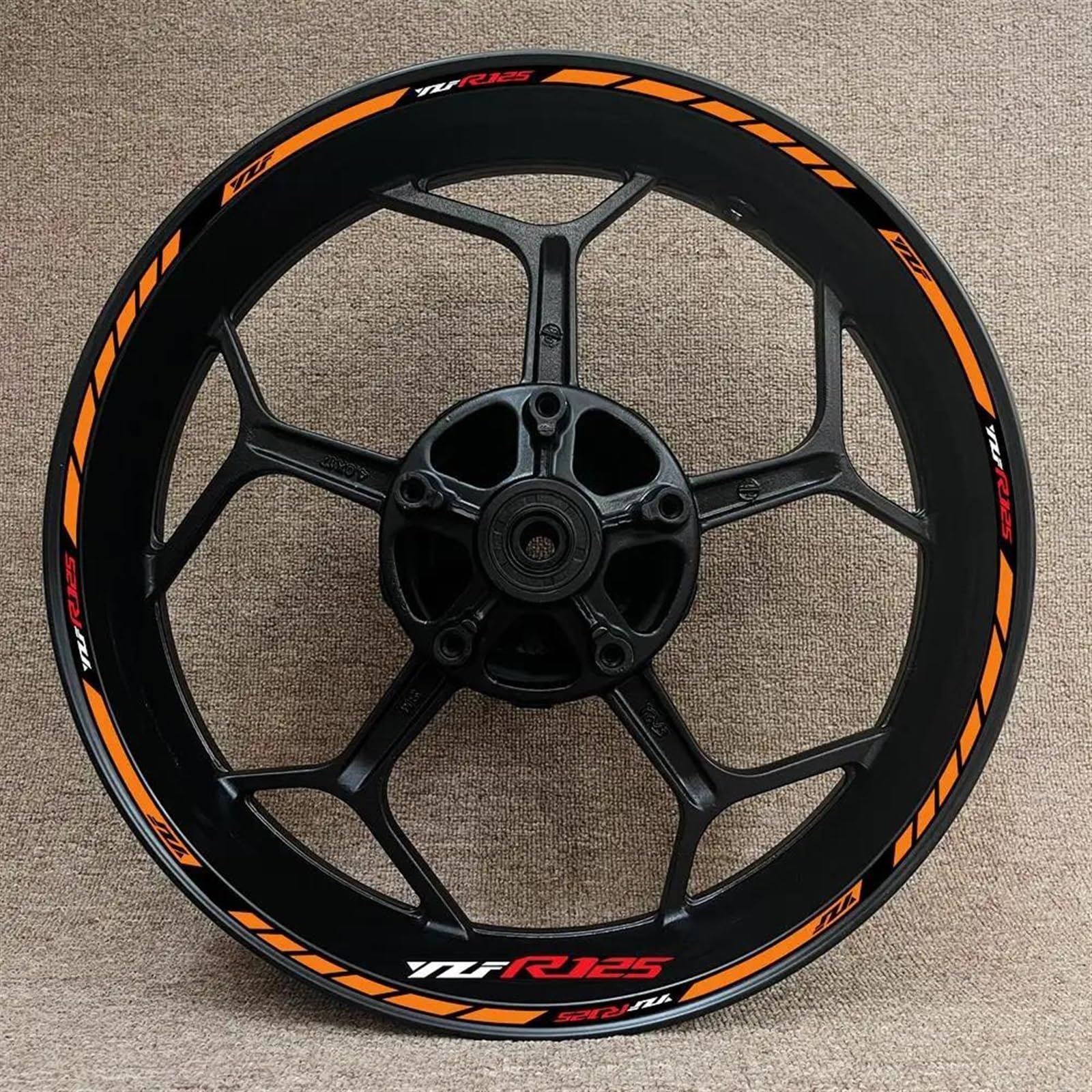 Stickers Motorcycle Wheel Stickers Reflective Rim Motorbike Waterproof Decals for YZF R125 YZFR125(Style 28)