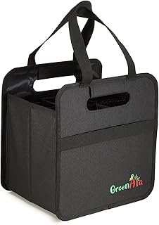 Collapsible Bottle Carrier – 6 Bottle Carrier Foldable – Reusable Wine Bottle Storage Carrier – Black Portable Bottle Carrier – Travel Bottle Carry Case for Sports, Vacation, Entertaining, 6 bottles, Travel