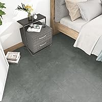 Vista 3 de WESTICK Azulejos de suelo de mármol gris para despegar y pegar de 12 x 12 pulgadas, azulejos de piso de baño, azulejos de vinilo autoadhesivos