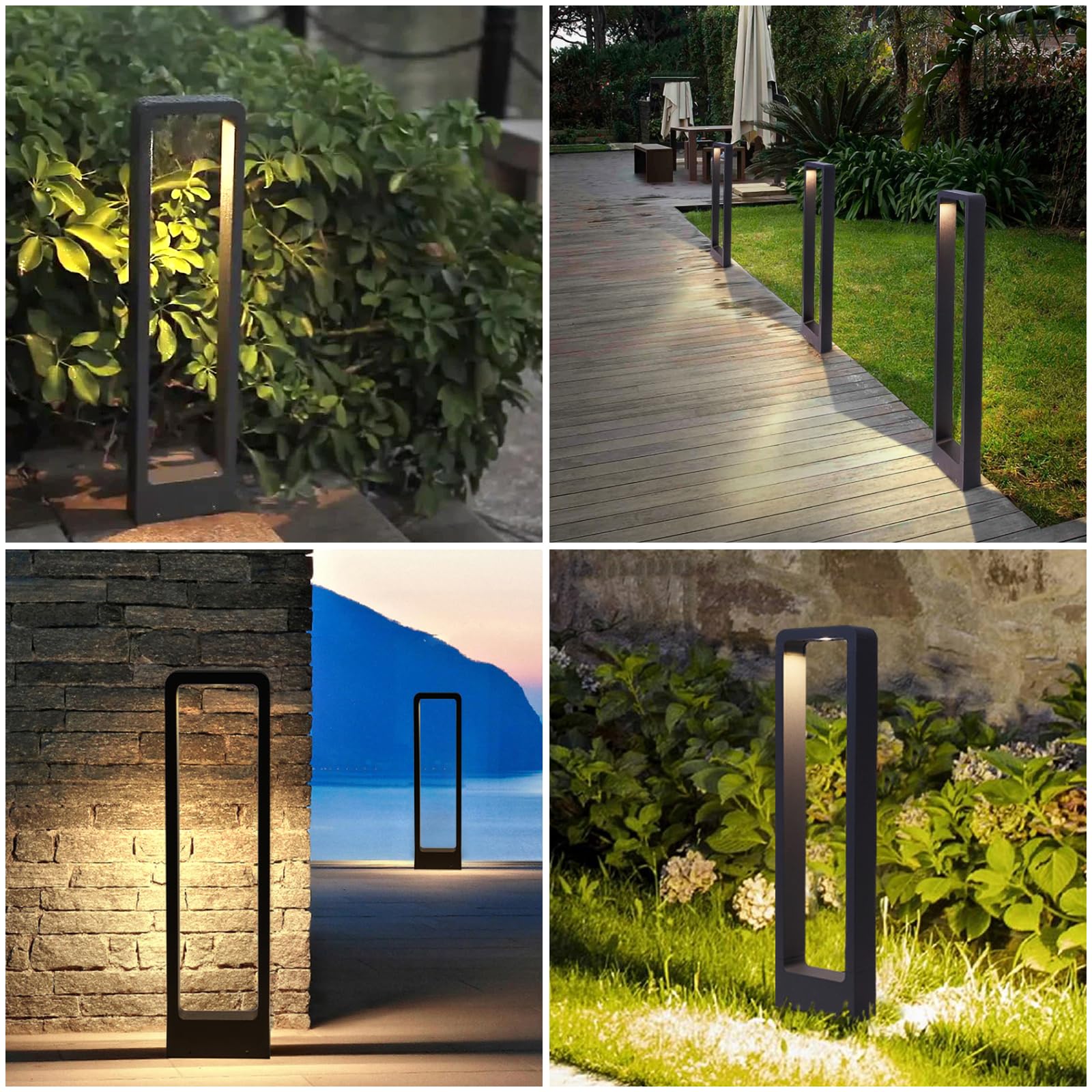 Lumiled Wegeleuchte Außen LED 80cm IP44 4000K 700lm Schwarz Pollerleuchte | Neutralweiß, Außenstehleuchte, Wegelampe, Stehlampe, Gartenleuchte, spritzwasserdicht,Außenleuchte für Garten Wege Einfahrt
