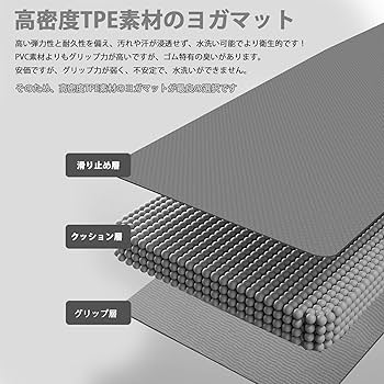 Amazon | SURFOU ヨガマット TPE高級素材 8mm 厚め トレーニング