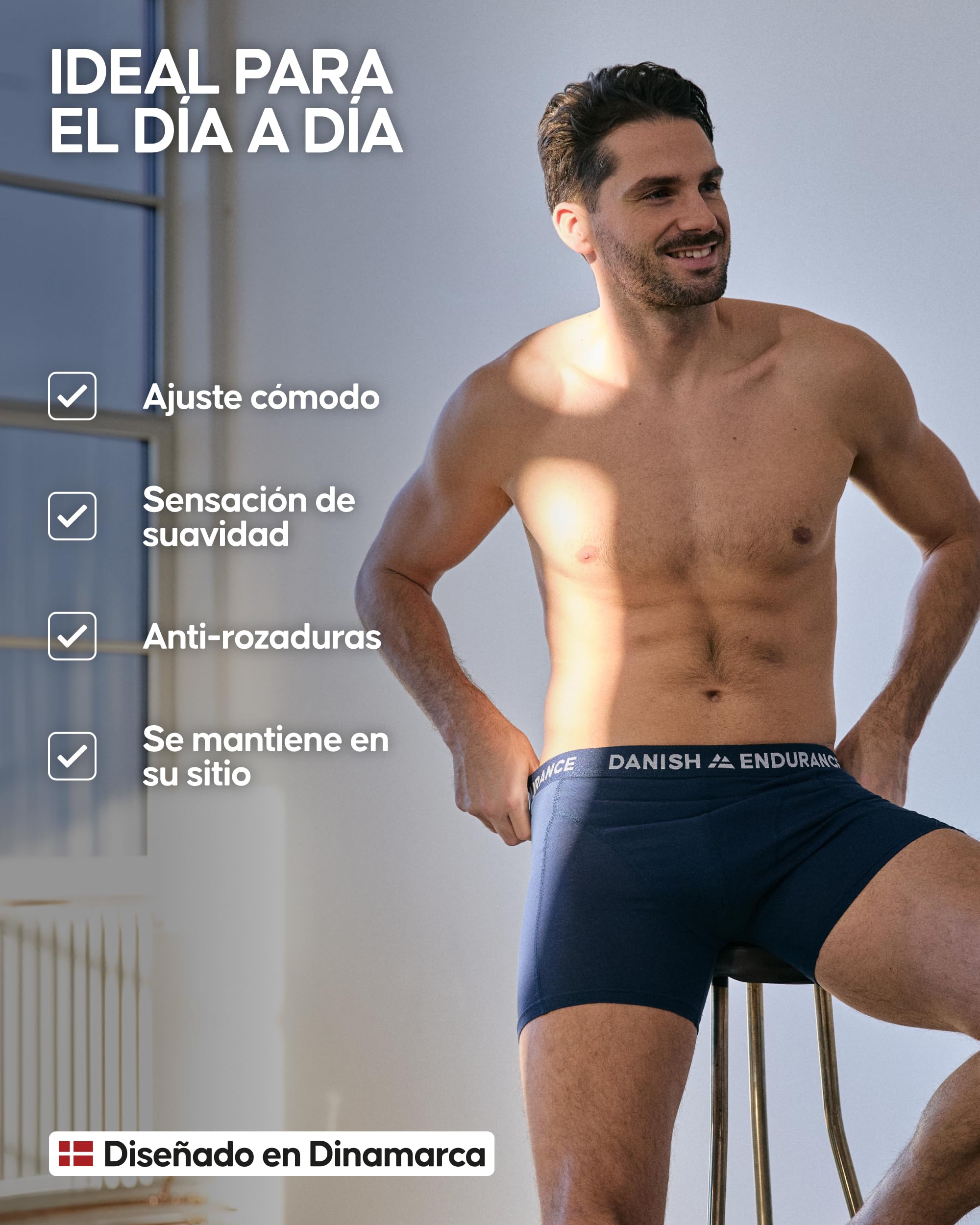 DANISH ENDURANCE Calzoncillos Hombre Boxer Algodon Premium, Pack de 3 y 10 - Ropa Hombre, Ropa Interior