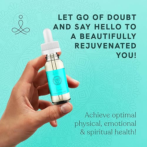 Miniatura 6 de Mezcla de aceites esenciales de suero facial para chakras de garganta, suero hidratante natural y orgánico para cara con girasol, argán,