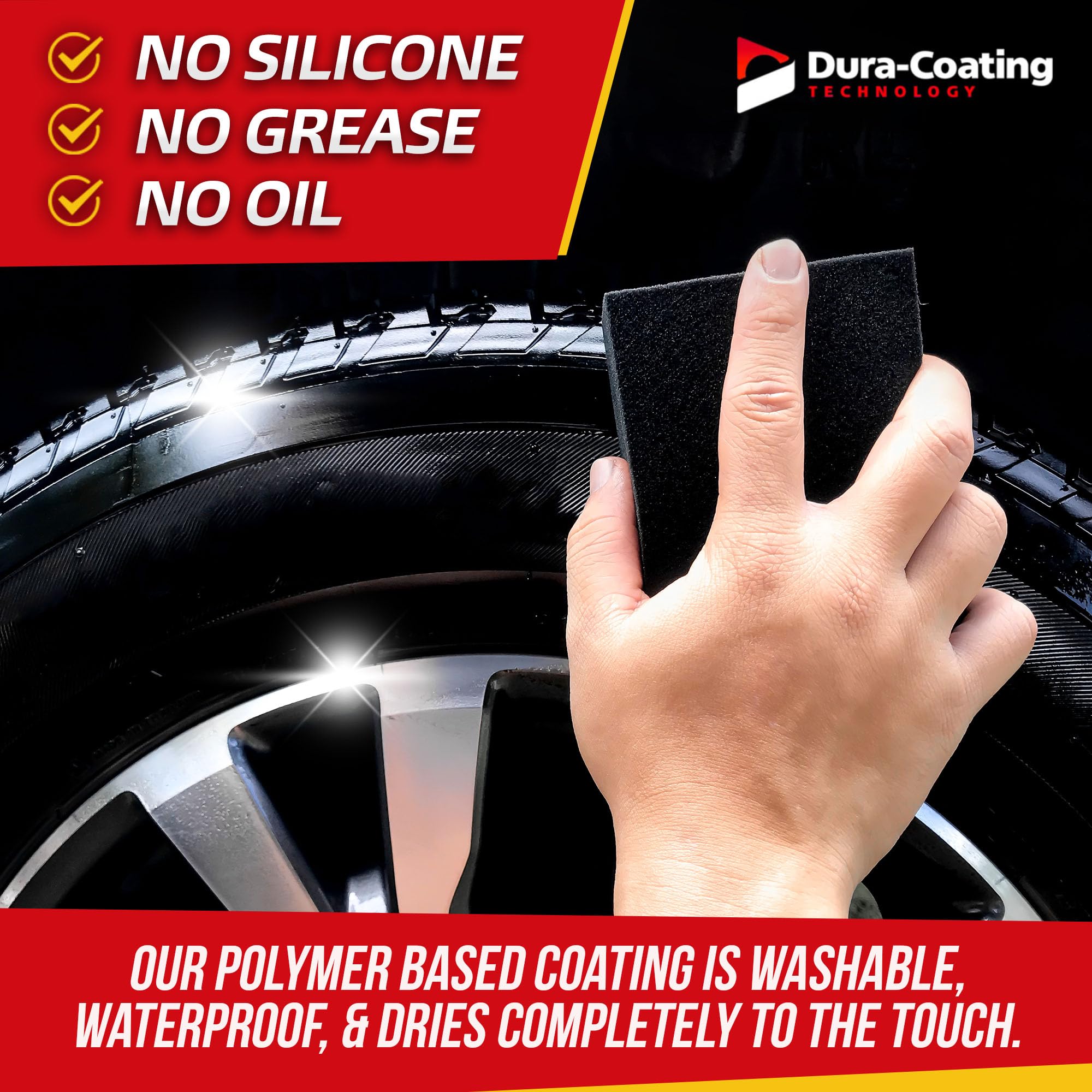 Amazon.com: Dura-Dressing XL Total Tire Kit - Double Size Car Kit - Tire  Dressing, Cleaning and Restoration Kit for Cars - High Gloss Coating to  Renew and Protect Your Tires - Made