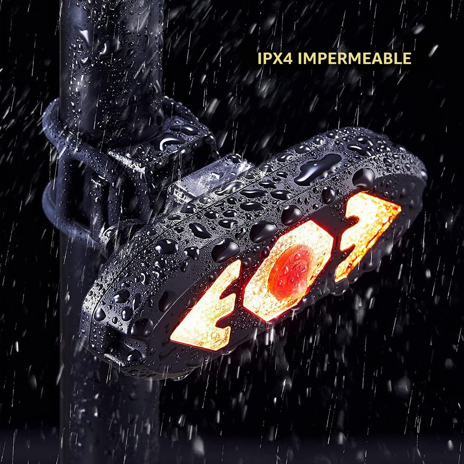 Luz trasera inalámbrica para bicicleta con intermitentes, mando USB, impermeable, ultrabrillante