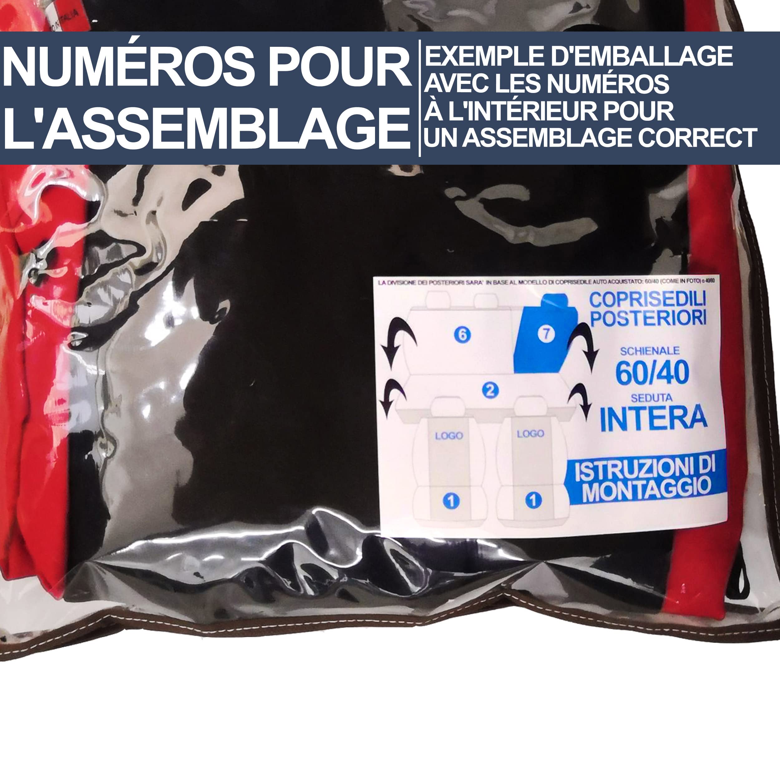 Auto Accessori Lupex Coprisedili Compatibili per C-Max dal 2003 al 2019, Set Anteriori o Completo 12 Pezzi, in Policotone Traspirante MADE IN ITALY (Set Completo Nero - Grigio Scuro)