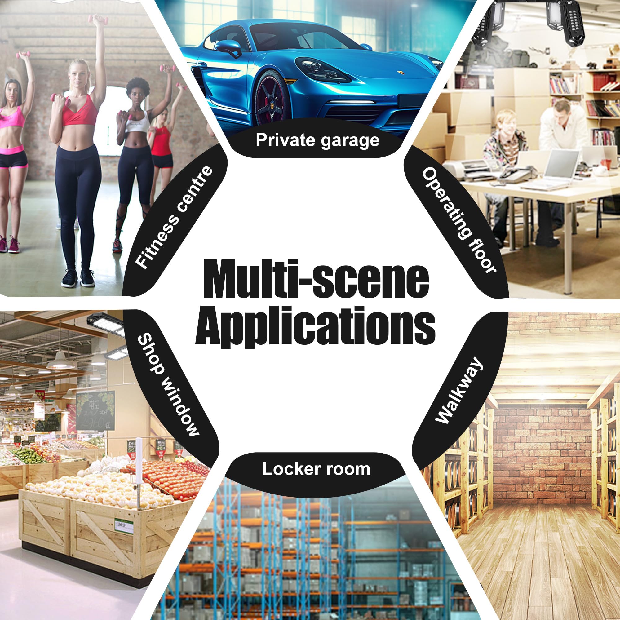 2 Packs LED Garage Light Super Bright Screw in E26 E27 Ceiling Shop Work Lamp 280W 30000 Lumen — view 6