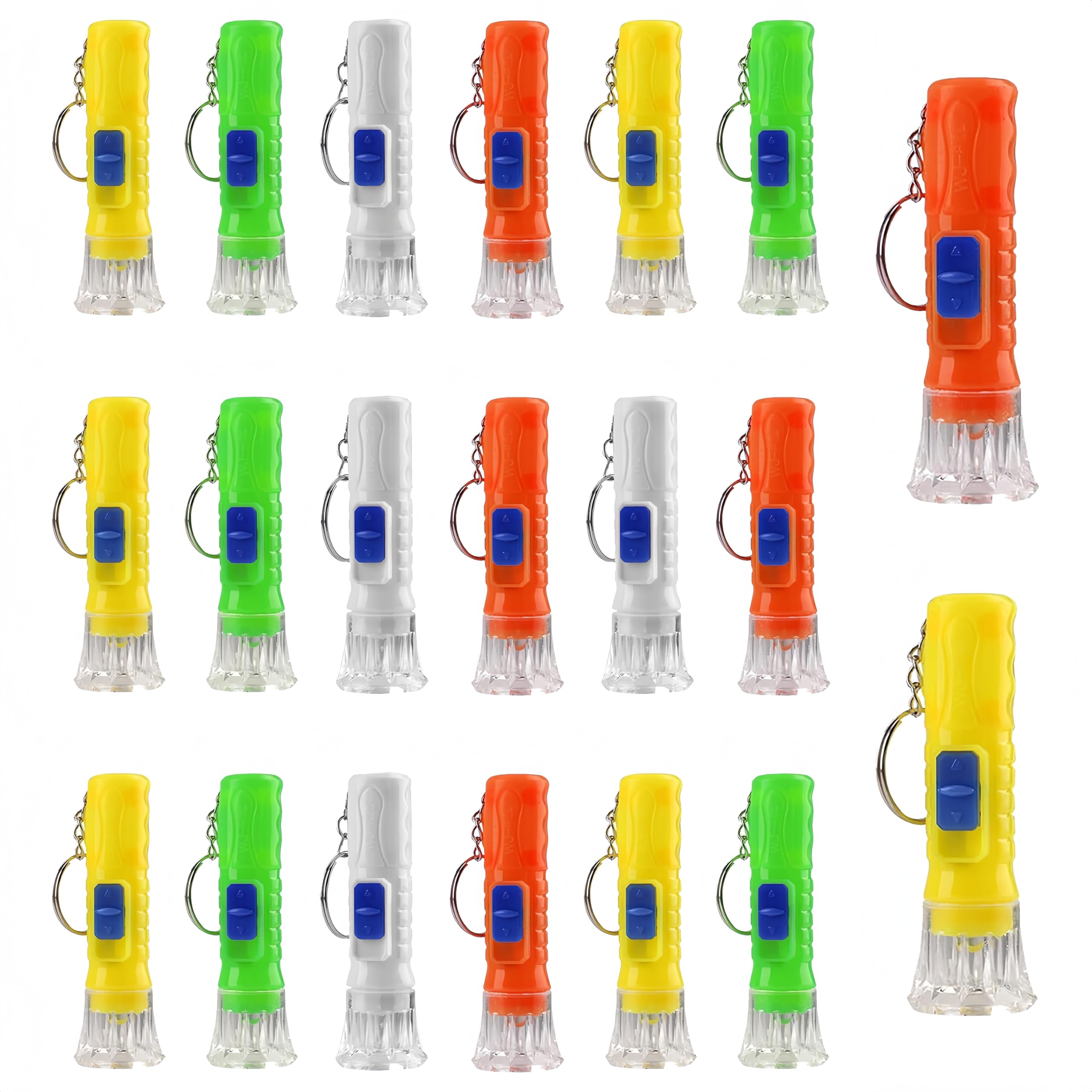 LYZHZHIUONGEI 20 PCS Mini Torches Keyring Torch Colourful Bright Torches Small Keyring Flashlight LED Keychain Torch for Boys Girls Party Bags Camping Hiking Reading Outdoors Random Colors