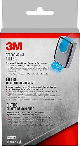 3M Filtros de repuesto para respirador de eliminación de pintura con plomo, aprobados para respiradores reutilizables de las series 6000, 6500 y